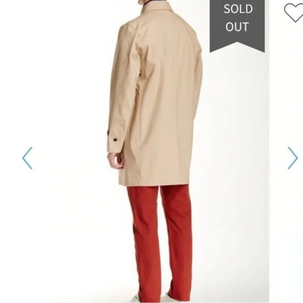 Jack Spade Men's Khaki Trench Coat - Picture 4 of 8